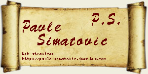 Pavle Simatović vizit kartica